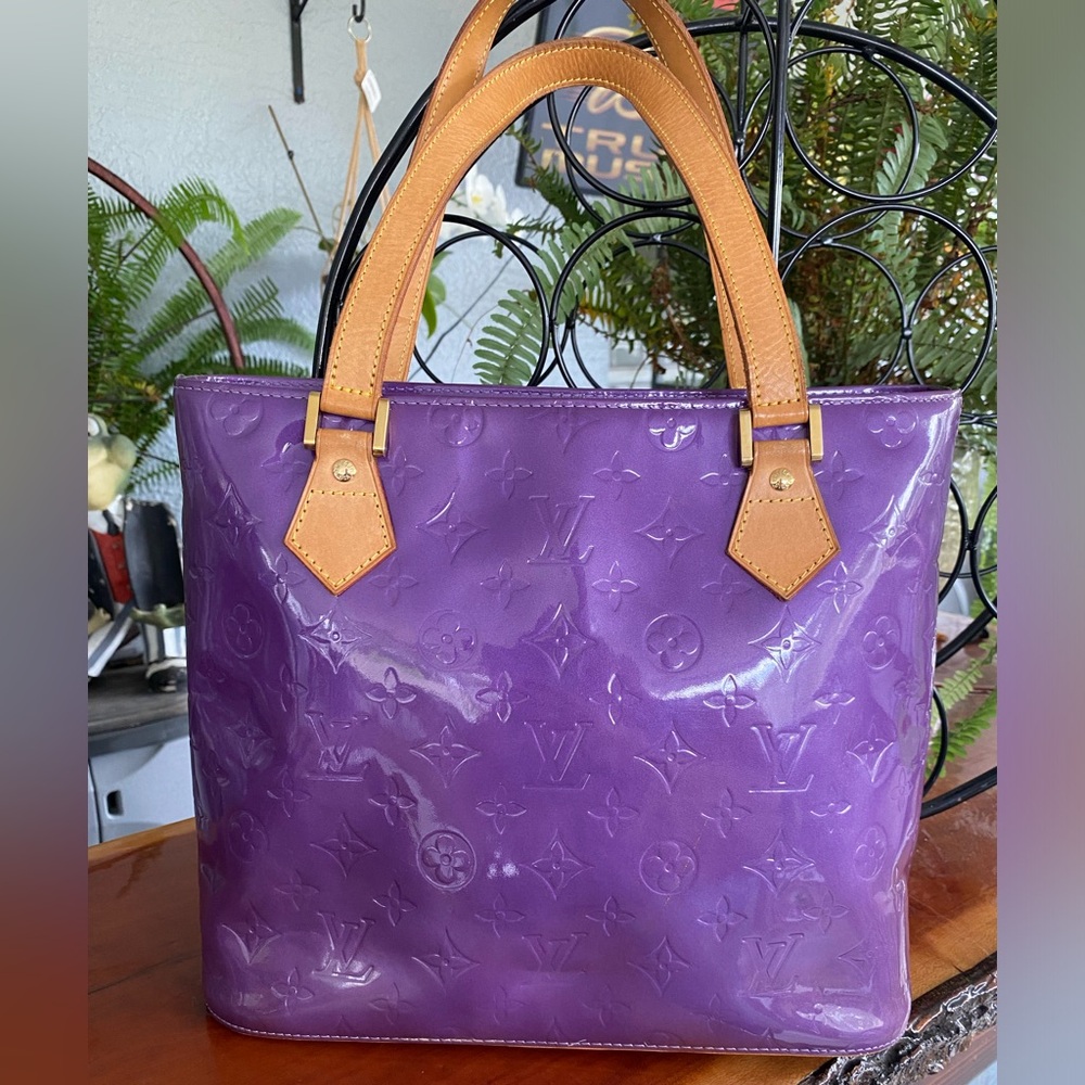 Louis Vuitton Purple Vernis Leather Monogram Tote